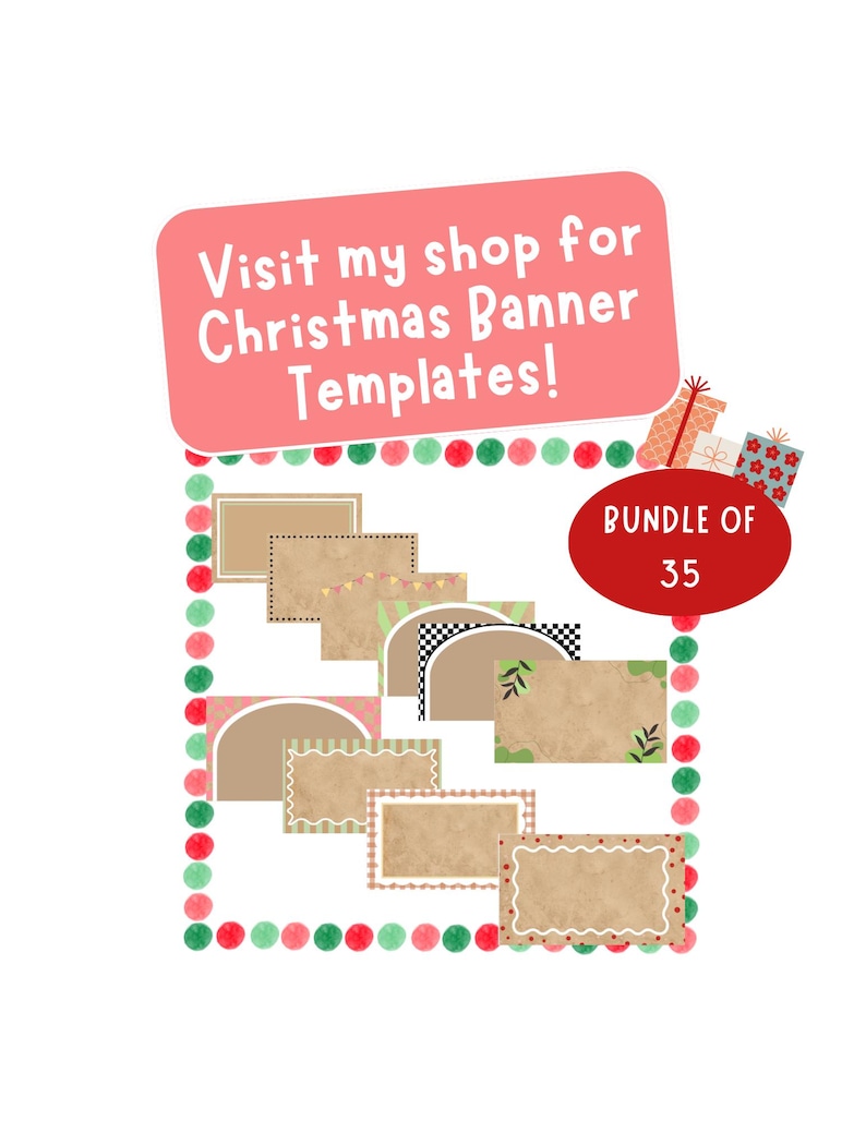 Christmas Banner Templates Bundle | Editable Canva Files (Digital Download) image 4