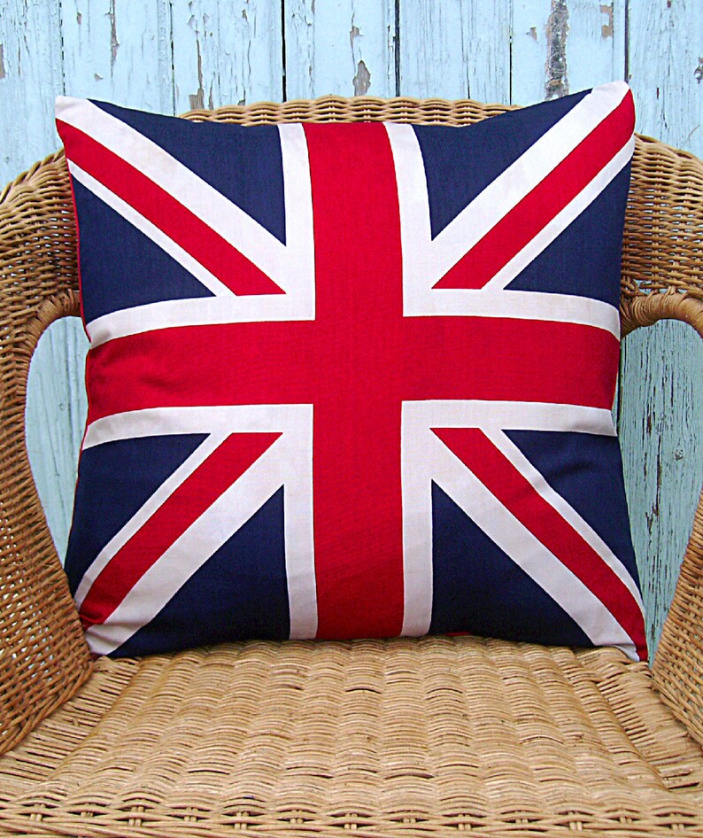 Union Jack Pillow Cover British Flag Pillow Cover Uk Flag Etsy