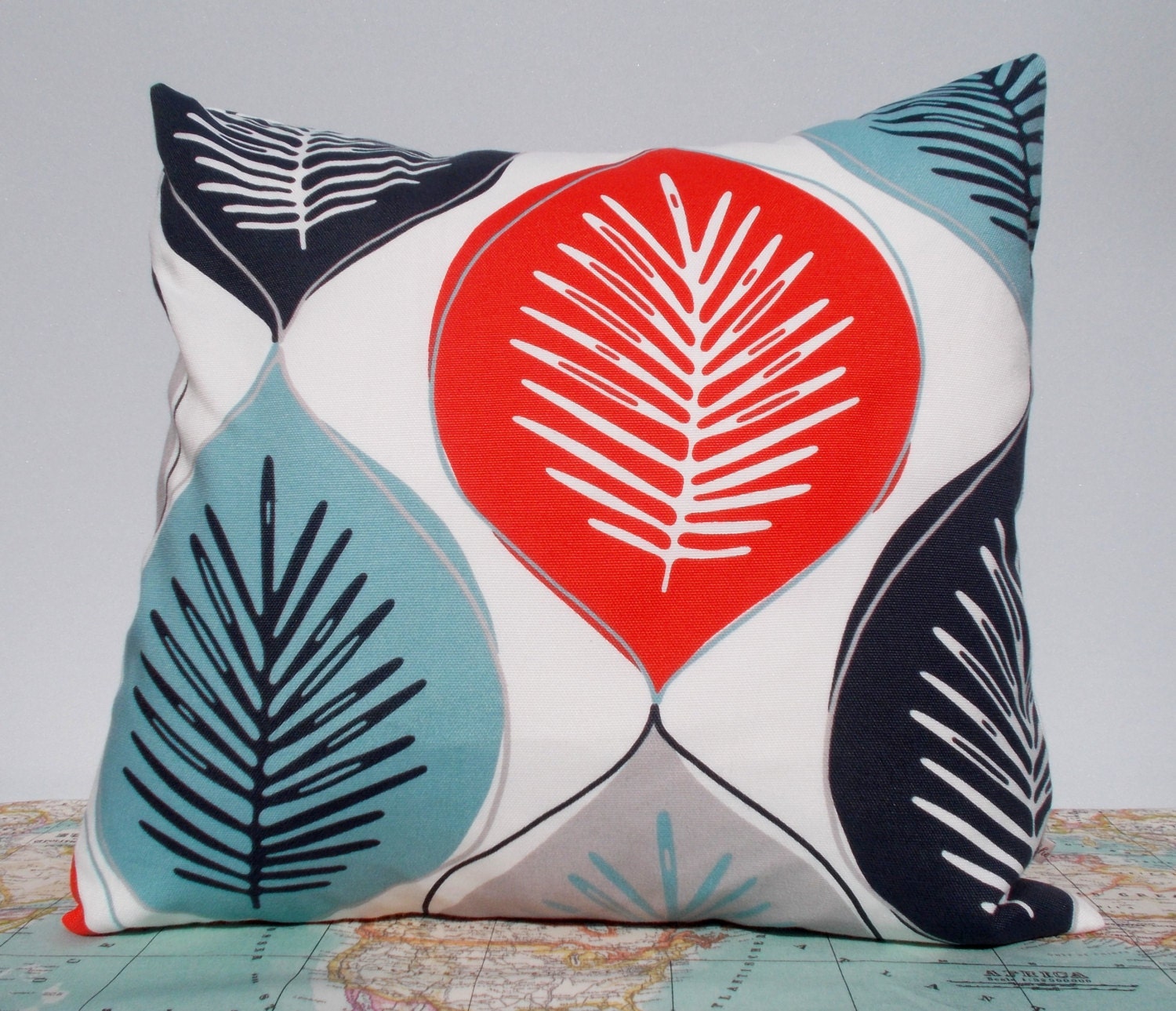 Housse d'oreiller Audacieuse - Housse Moderne en Feuilles Œuf de Canard Coussin Colorée Oreiller Déc