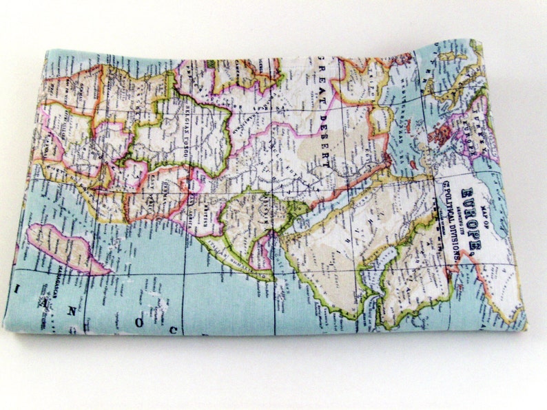 world map fabric, map fabric, world fabric, blue fabric, fat quarter, yardage, ice blue fabric, mint fabric, craft supply blue map fabric image 3