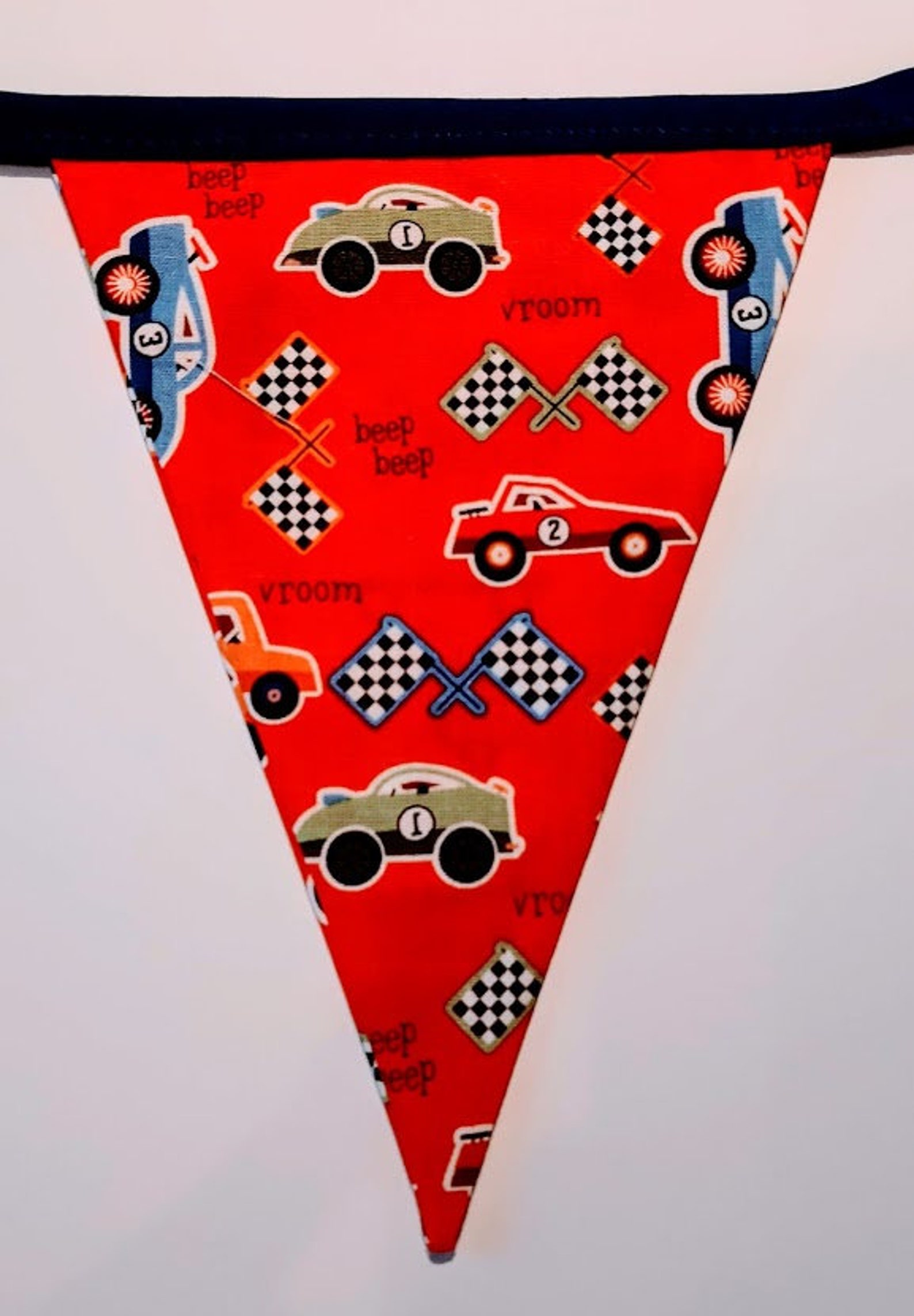Racing car bunting car fabric bunting car decor grand prix Etsy