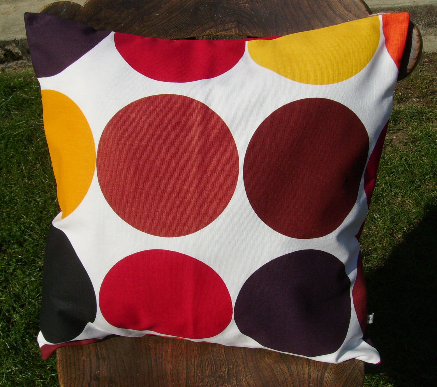 Housse de Suie Vente, Housse d'oreiller Inégale, Décorative, Couleurs d'automne, à Taches Rouges, Po