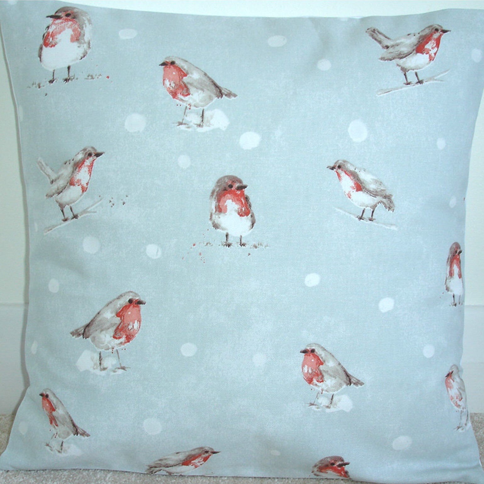 Robin Pillow Cover 18 Inch Pillow Decorative Pillow Holiday Etsy New
