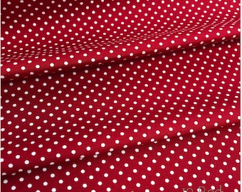 Red spot fabric, Fat Quarter, dark red fabric, Rose and Hubble spot fabric, red polka dot fabric, polka dot fabric , spotty fabric, poplin