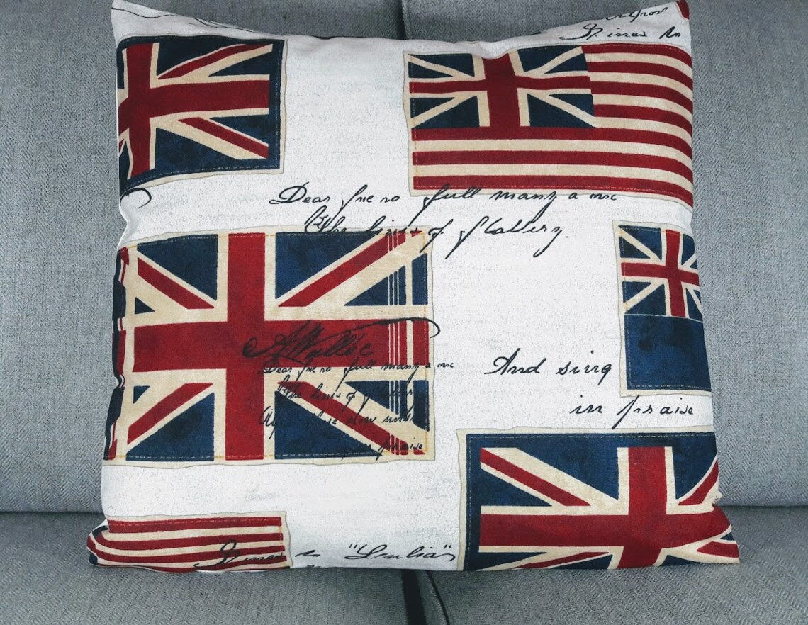 UK Pillow Cover London Pillow Union Jack Pillow UK Flag Pillow Etsy
