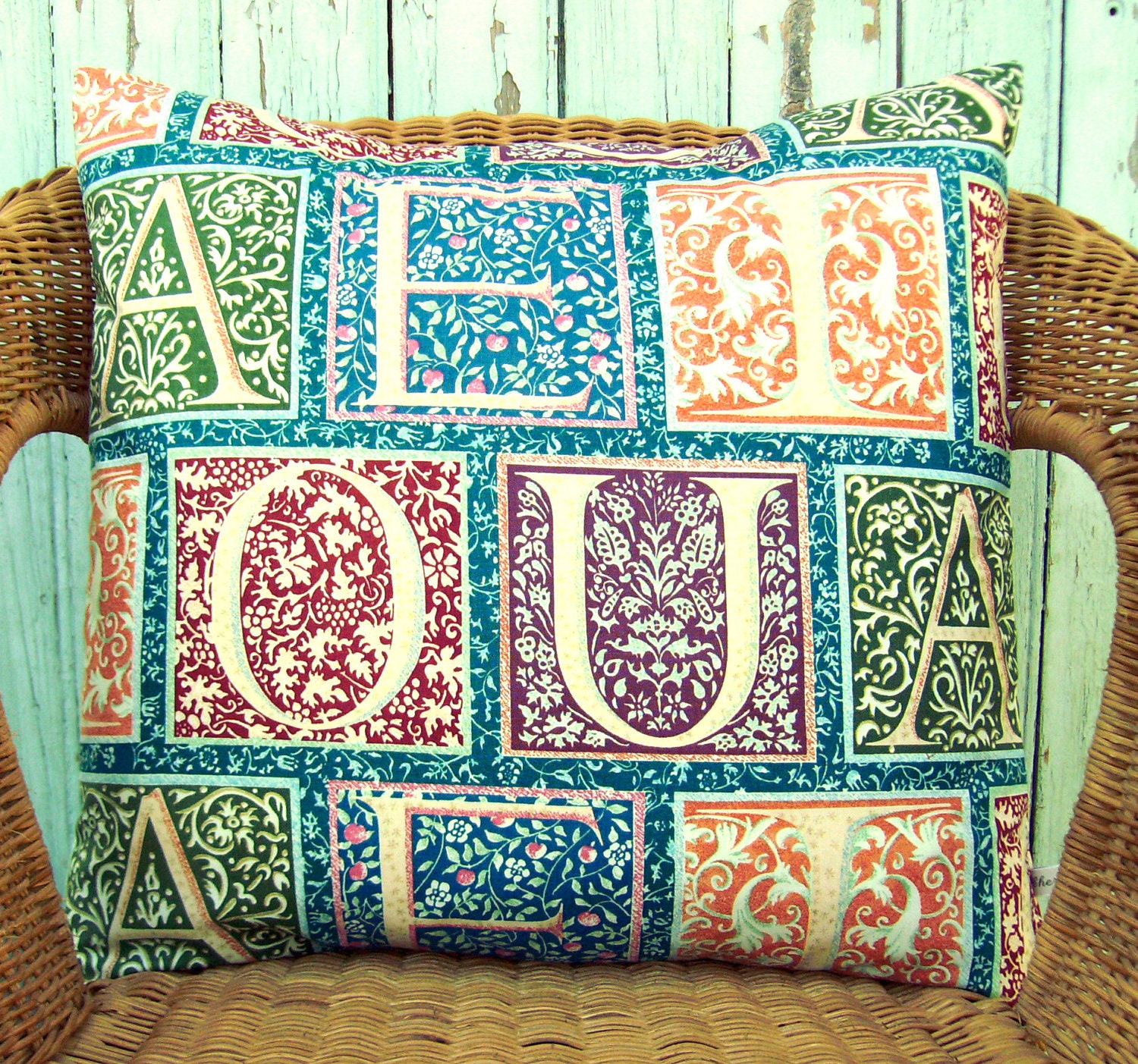 Housse d'oreiller de Vente, Housse Script, en Lettre, Alphabet, Lumineuse, Colorée