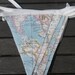 map bunting, map decor, world map decor, world map bunting, map fabric bunting, travel bunting, globe bunting, atlas bunting 
