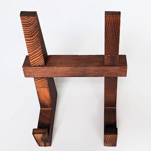 Wooden Cookbook Stand: Rustic Kitchen Recipe Book Holder
