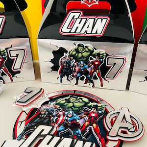 Superheroes Gable Box - Party Favor & Cake Topper - SuperHeroes