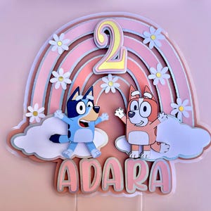 Bluey Cake Topper - Handmade Party Decoration