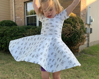 Full Circle Skirt Add-On for Party Dress -- Projector, A0, and Letter