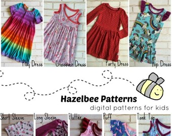 Hazelbee Dress Bundle (3m - XXL) -- Projector, A0, and Letter