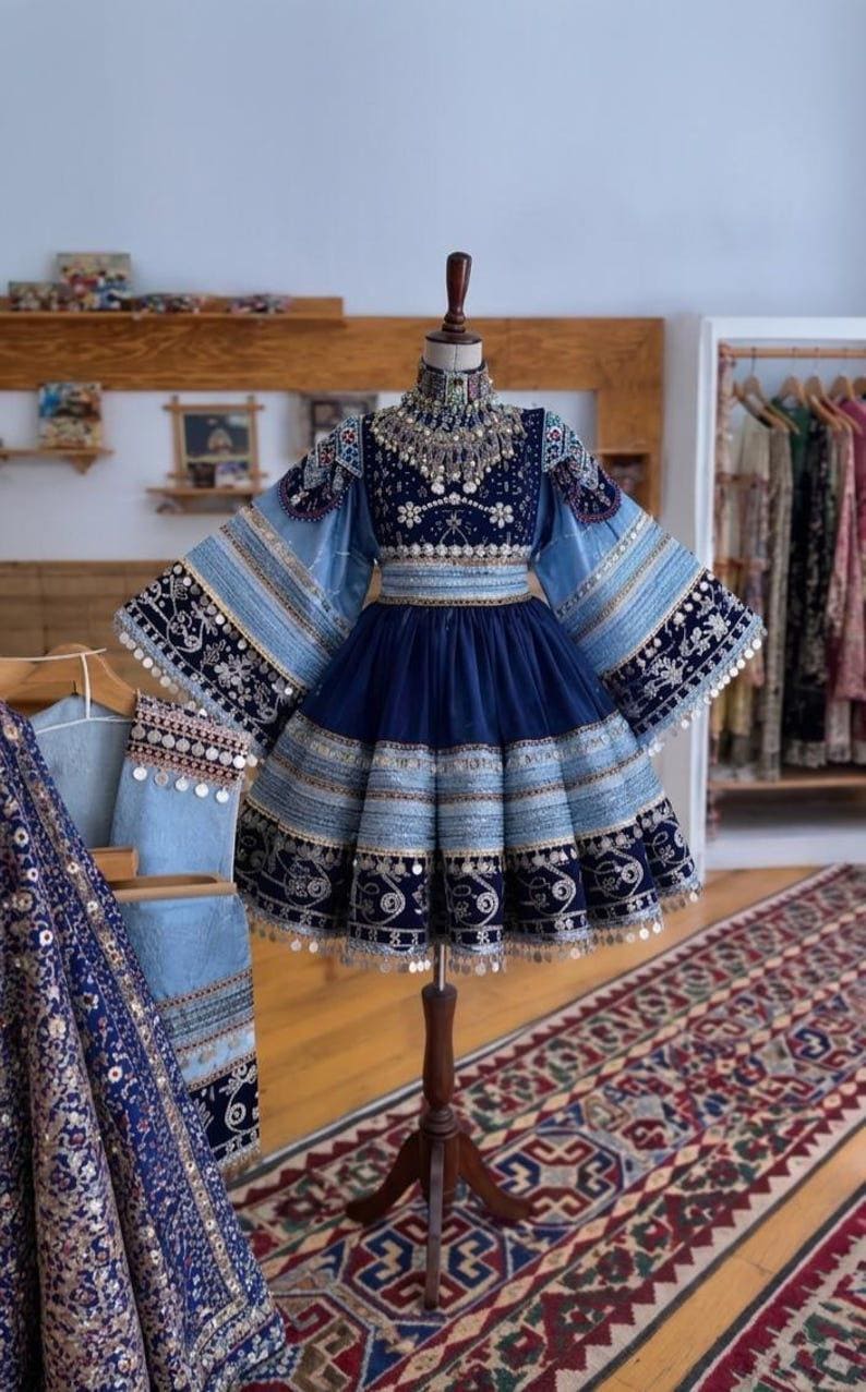 Blue Afghan Dress