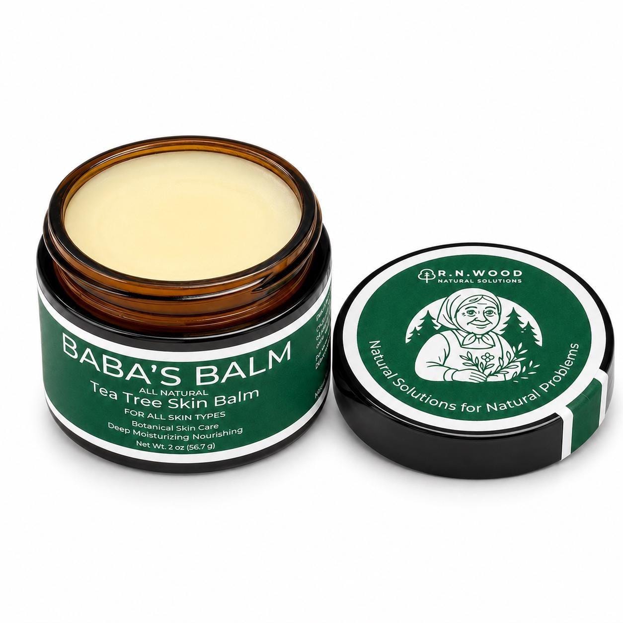 Baba's Balm Organic Ancestral Tea Tree Skin Balm with Shea Butter & Jojoba Oil, Handmade for Body and Face 2 oz