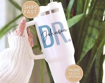 Personalized Doctor 40oz Tumbler, Custom Doctor Gifts for Doctor Cups, Physician Gift, Custom MD Cup, Doctor Travel Mug