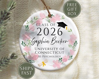 Personalized Graduation Ornament Gifts Custom Graduation Christmas Ornament for Graduation Keepsake Ornament College Grad Ornament Gifts