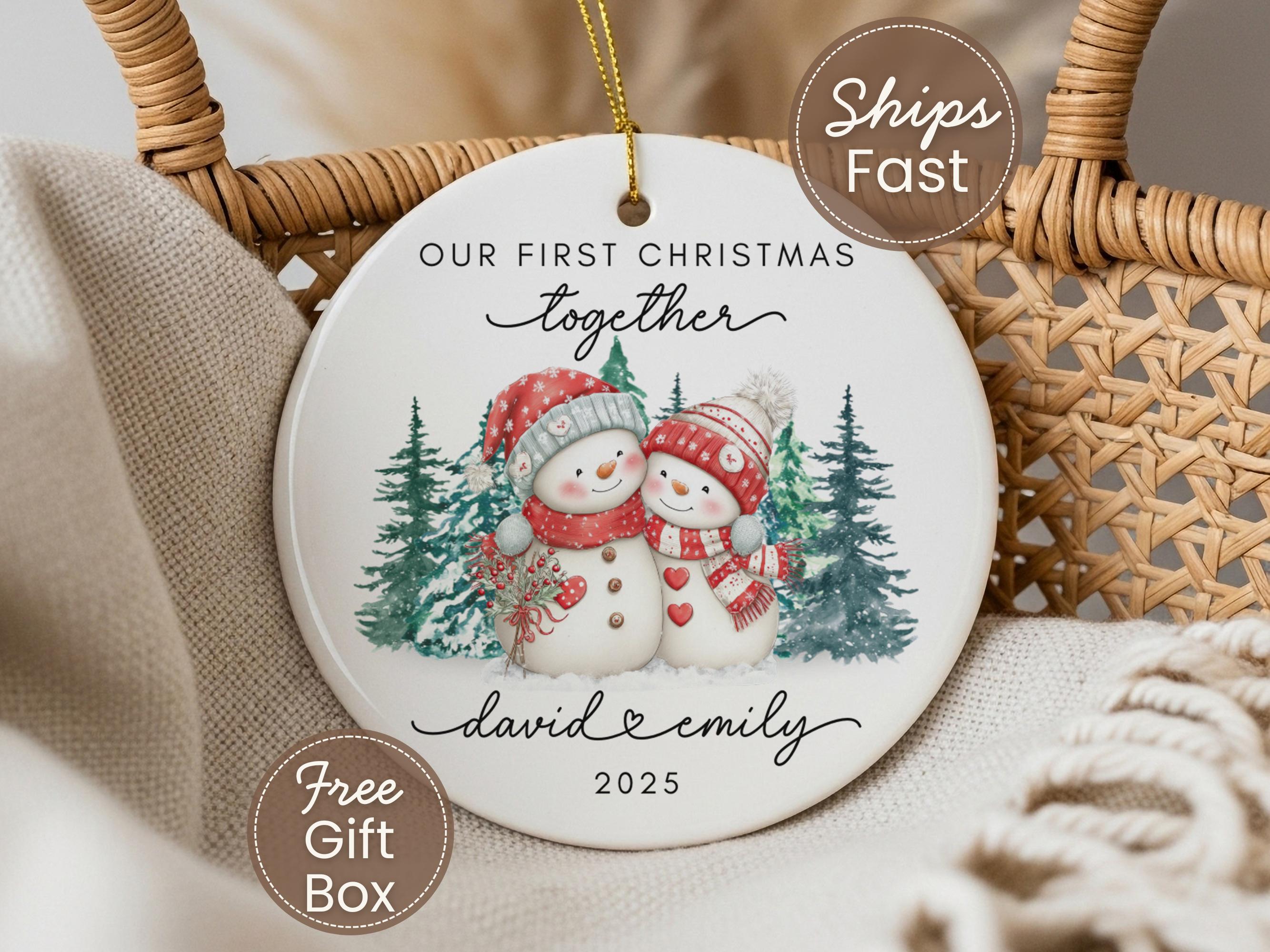 Couple Ornament Personalized First Christmas Together Ornament Custom First  Christmas Ornament, image size:2667x2000