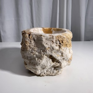 Onyx Marble Vase, Handcrafted Natural Stone Flower Pot, Home Decor