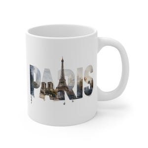 Paris Mug - Eiffel Tower Coffee Cup - Travel Souvenir Gift from France