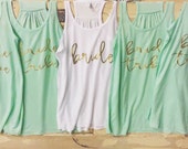 Bridal Party Tanks - Personalized front - perfect for bachelorette parties and bridal parti