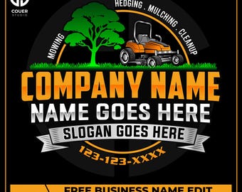 Lawn Care Business Logo Design, Lawn Service Logo, Lawn Maintenance Logo, Zero Turn Lawn Mower Logo, Landscaping Logo, Lawncare Templates