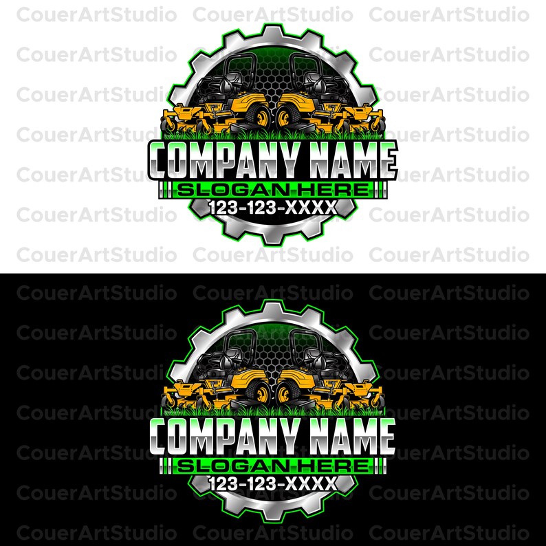 Modern Lawn Care Logo With Mowers, Landscaping Business Logo, Lawncare ...