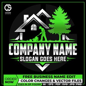 Home Landscaping Logo, Zero Turn Lawn Mower Lawncare Logo Design Svg, Lawncare Template, Lawn Service Logo, Gardening Logo, Lawn Mowing Logo