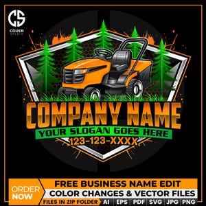 Lawn Care Logo Design: Landscaping Business Branding (Digital Download)