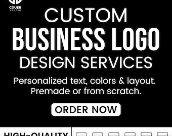 Custom Business Logo Design | Modern & Professional Logo | Personalized Text, Colors and Layout | Premade Logo Edits Branding from Scratch