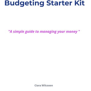 Budgeting Starter Kit/Printable Digital Download/ Easy Money Management Worksheets for Beginners/Personal Finance Planner PDF