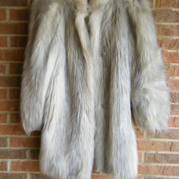 Vintage lush old hollywood glamour bombshell faux fur coat