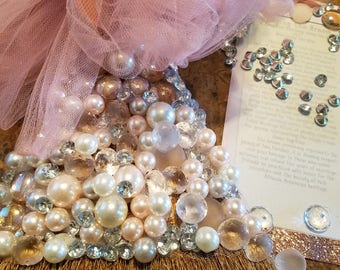 Wedding Broom-Rose Gold Diamond and Pearls