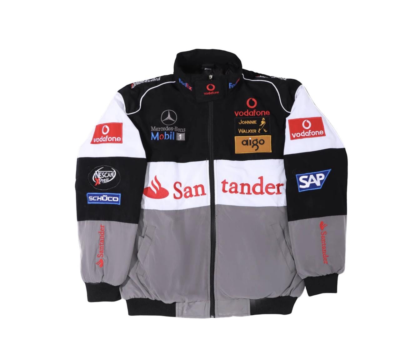 Embroidered F1 Racing Jacket: Mclaren Mercedes Benz Y2K Streetwear