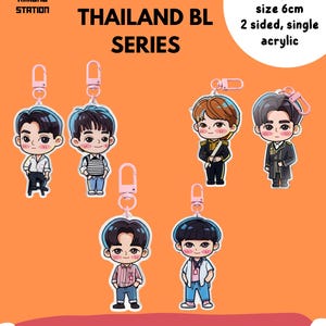 Fanart Thailand BL series Acrylic Keychain | ZeeNunew ForceBook PerthSanta JimmySea
