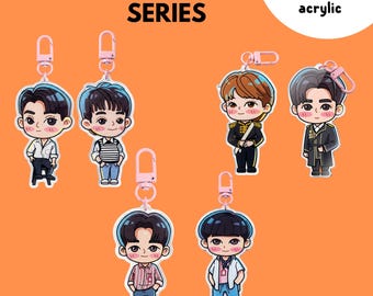 Fanart Thailand BL-Serie Acryl Schlüsselanhänger | ZeeNunew Kraftbuch PerthSanta JogiSea