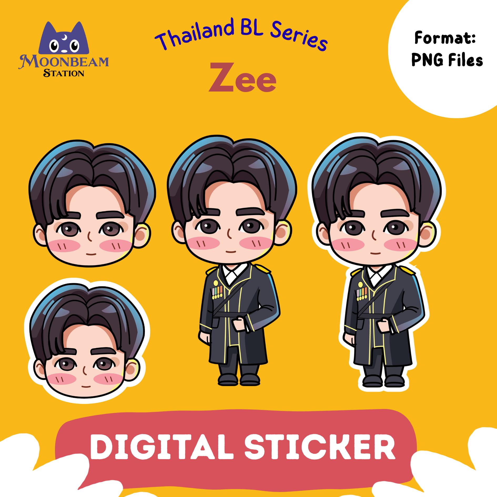 Zeenunew My Next Prince Digital Stickers | Thai BL Series Fanart