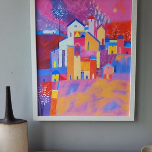 Mountain Village Tuscany Fine Art Giclee Artist Proof Limited Edition Print from an original painting by Giuliana Lazzerini image 5