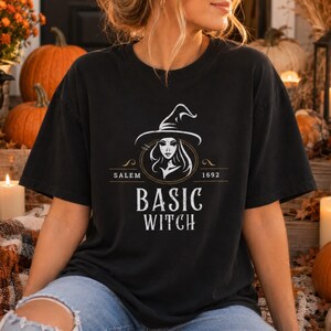 Basic Witch Halloween T-Shirt | Witch hat graphic, Salem 1692