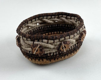 Cheri Goguen Cesta Pequeña De Fibra Enrollada La Bellota Morada