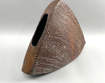 Jarrón escultural grande de Leila Denecke, recipiente para ikebana