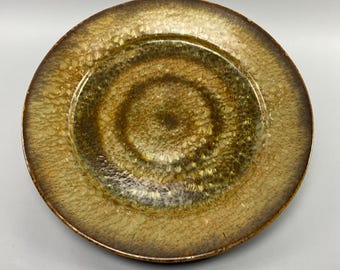 Plato grande de cerámica celta de Tim Moran, Carolina del Norte, 2020, EX