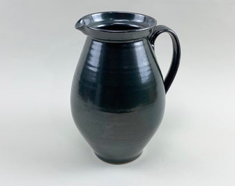 Cagle Road Pottery Gun Metal Glazed Large Pitcher Seagrove