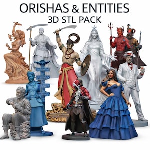 Pakiet STL Orishas i encji Umbanda do druku 3D – 22 modele
