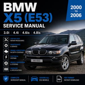 BMW X5 E53 Service- en Reparatiehandleiding 2000–2006 PDF | Werkplaatshandleiding voor 3.0i, 4.4i, 4.6is, 4.8is
