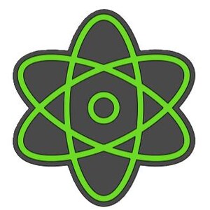 May include: A gray patch featuring a green atom symbol. The atom symbol has a central circle with green orbital paths around it. The patch has a green border.