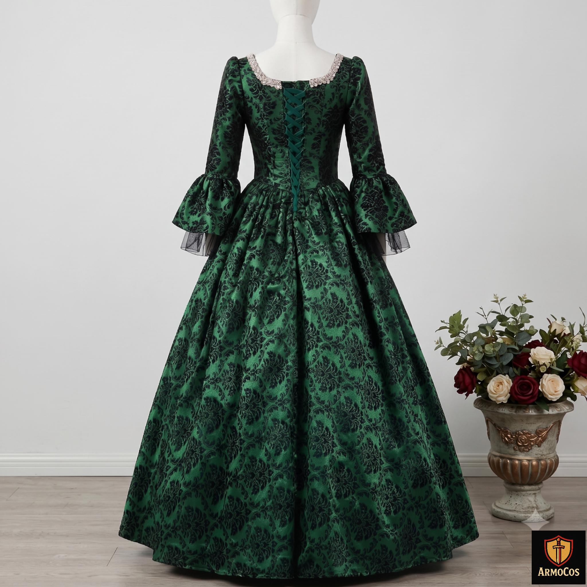 emerald green renaissance dress Amazon.com: iSHOWcos Lucrezia Borgia Dress Gown Vintage Renaissance Costume Women's Green Ball Gown-XS : Clothing, Shoes & Jewelry