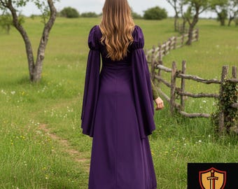 green and purple medieval dress Purple Velvet Medieval Renaissance Dress Game of Thrones Theater Costume