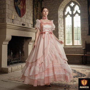 Pink Medieval Dress - Etsy
