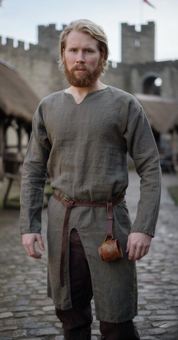 Mens Medieval Linen Tunic