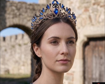 Renaissance Crown for Women, Gothic Fantasy Tiara, Cosplay Accessory